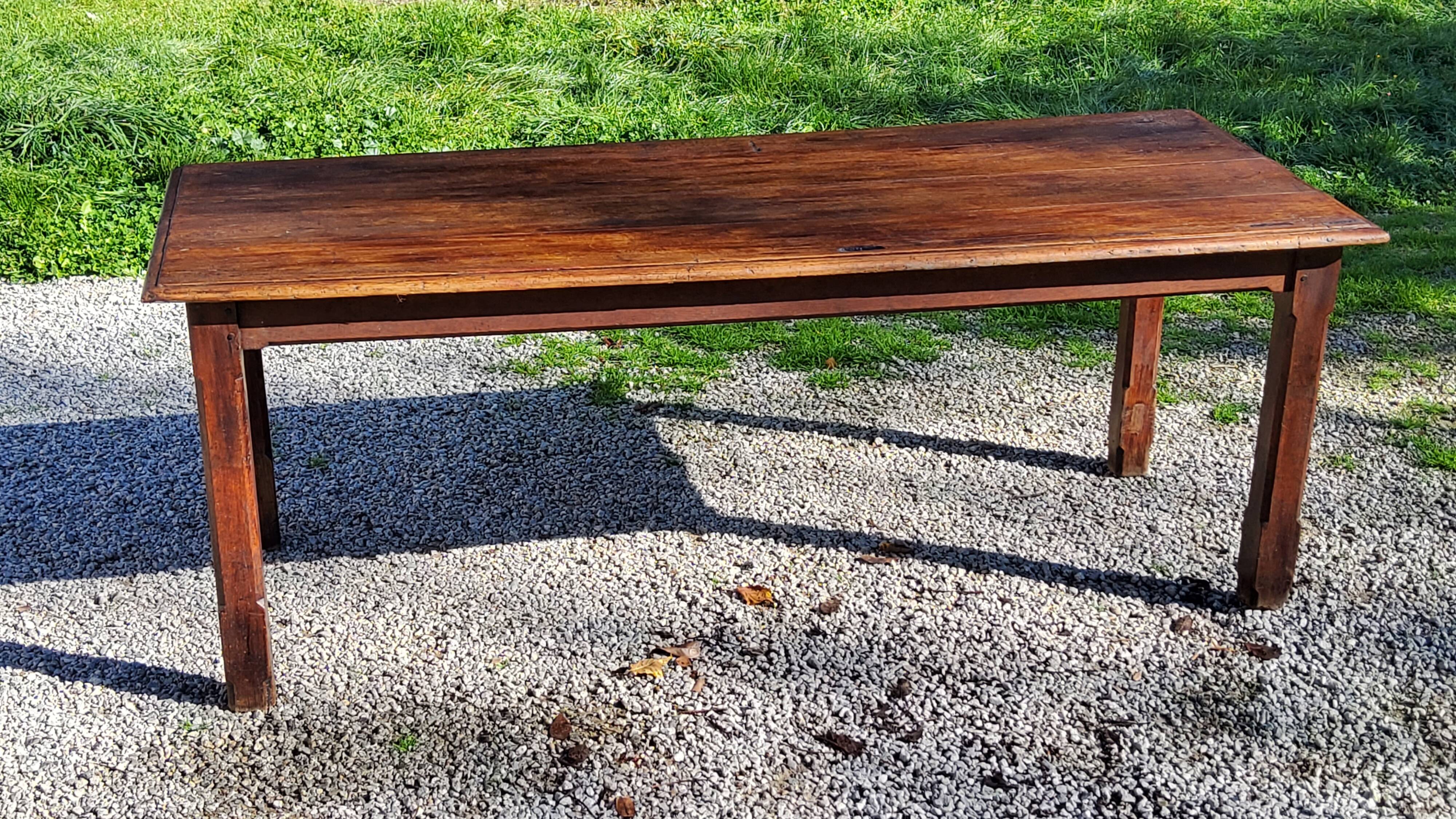 Farmhouse table late 19th early 20th century 200cm