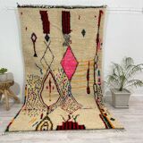 Handmade wool Berber rug 260 X 160 CM
