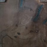 Old oil painting on canvas "Virgin Mary with Child"