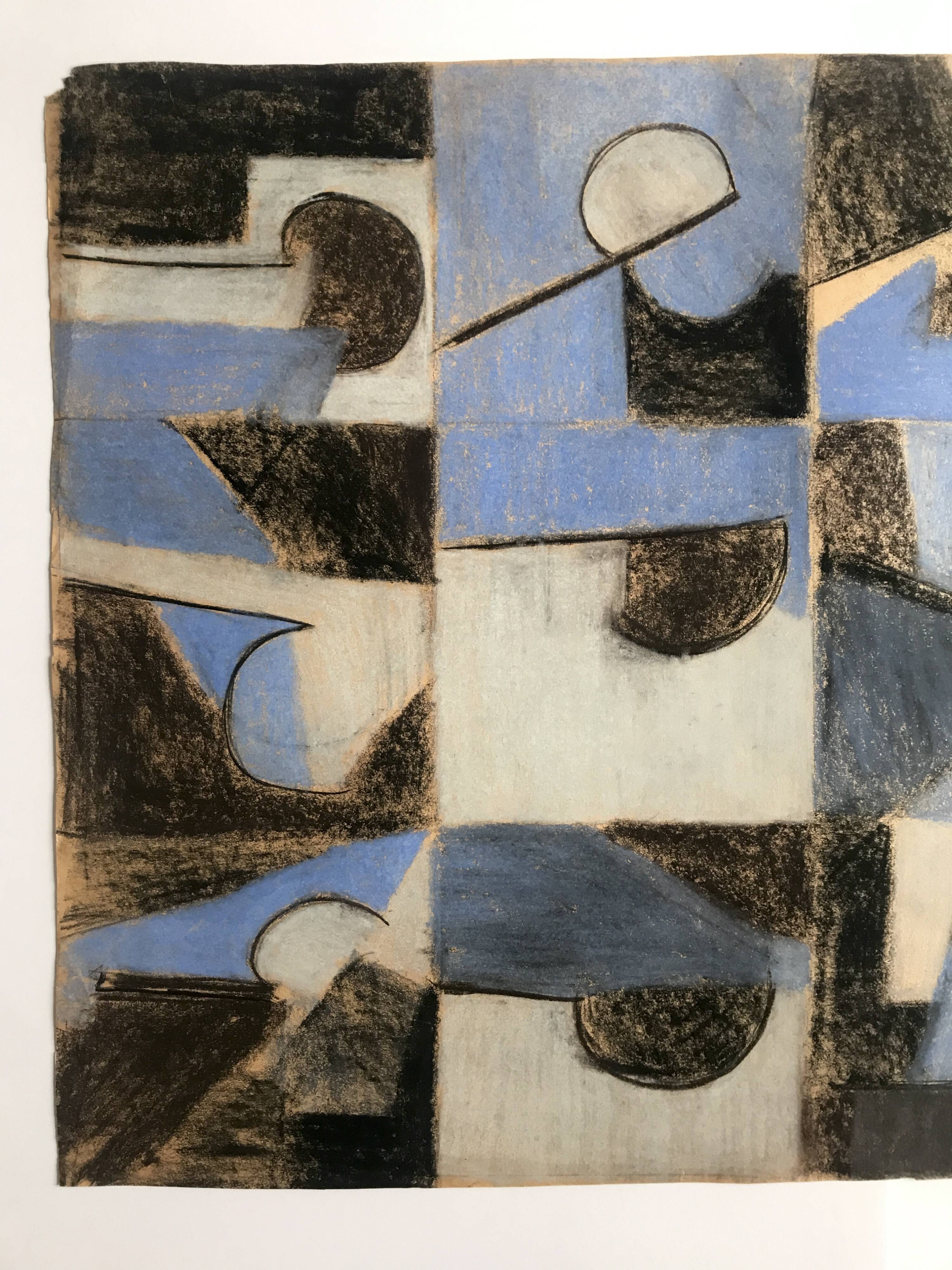Heide lindecke, untitled, circa 1960-70. mixed media in colors on p