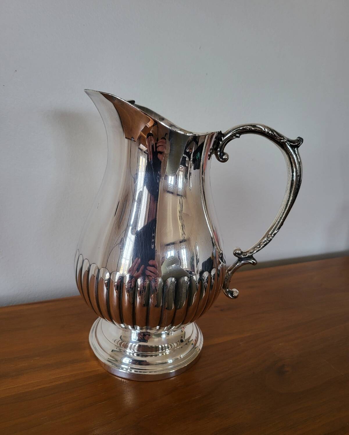 Old Silver-Plated Metal Jug