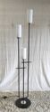 Modernist three-light floor lamp with opaline tulip - 1950s/60s