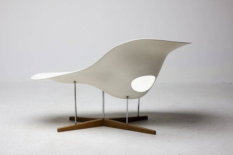 Early 2001 Vitra Eames La Chaise – Labeled, Sculptural Bone-White Patina