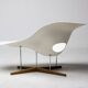 Early 2001 Vitra Eames La Chaise – Labeled, Sculptural Bone-White Patina