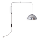 Adjustable wall lamp vintage 70s chromed metal italian design