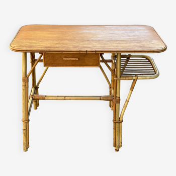 Vintage rattan desk from the 60s