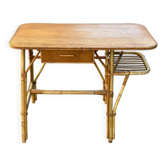Vintage rattan desk from the 60s