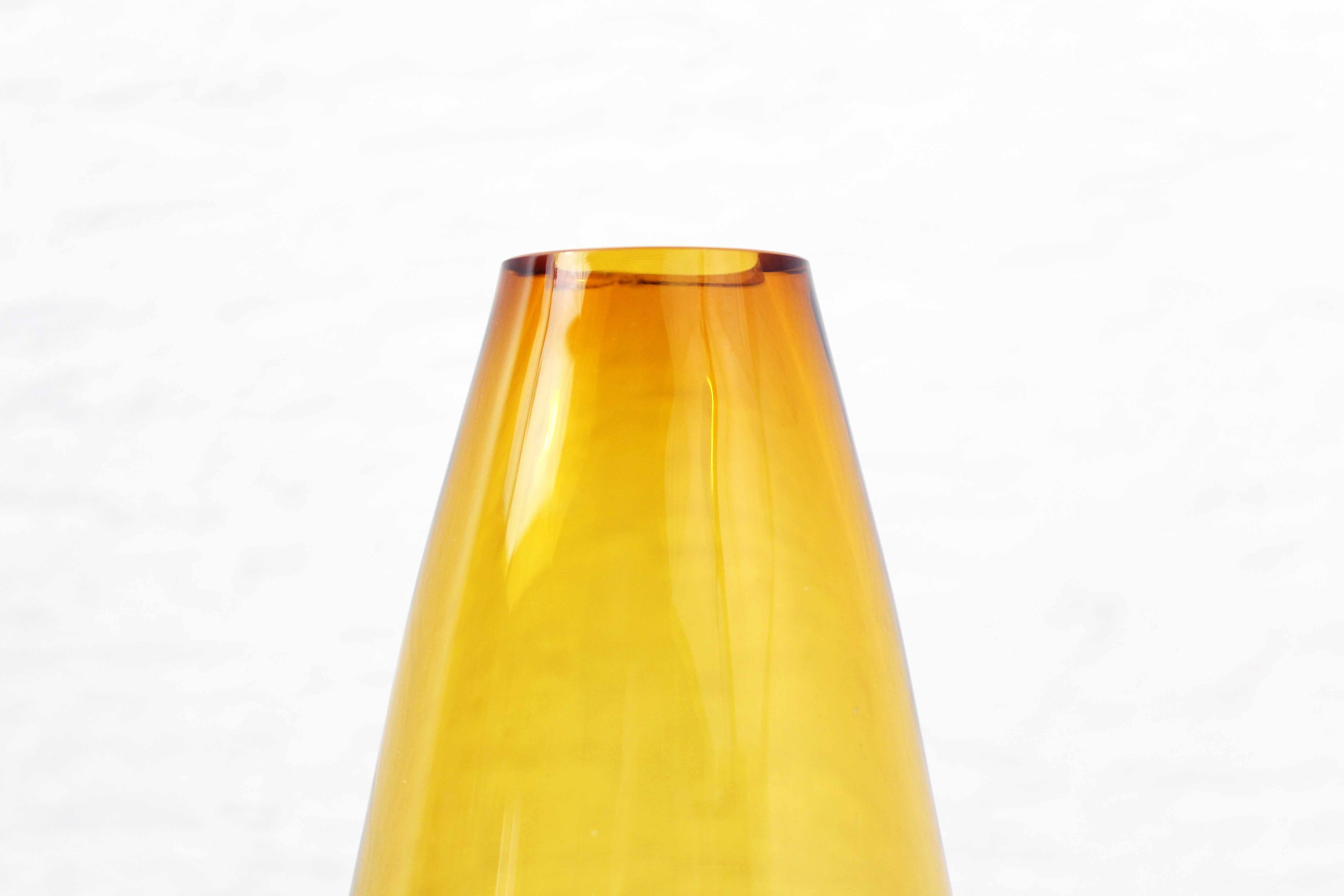 Straw yellow Scandinavian vase
