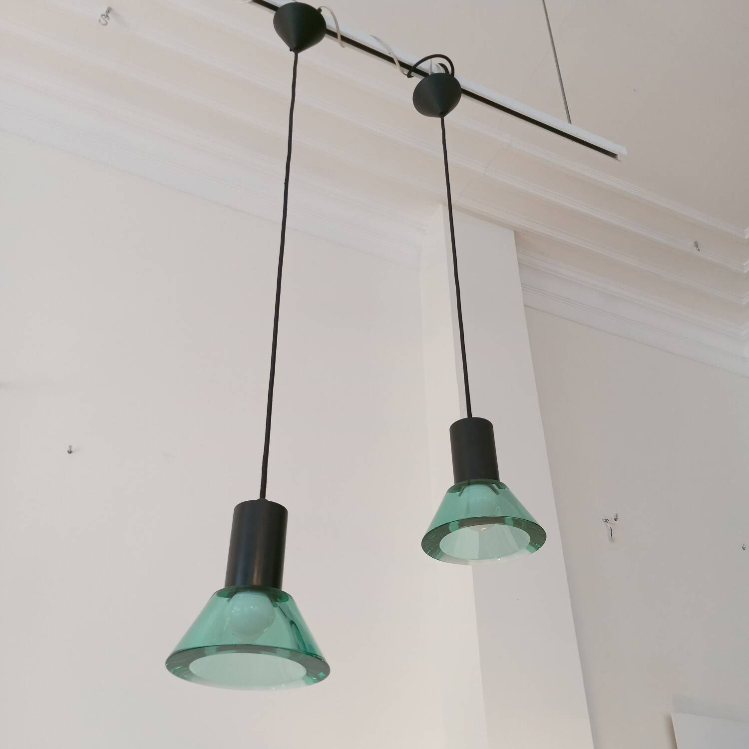 Designer pendant lights by Flavio Poli published by Seguso Murano Italy