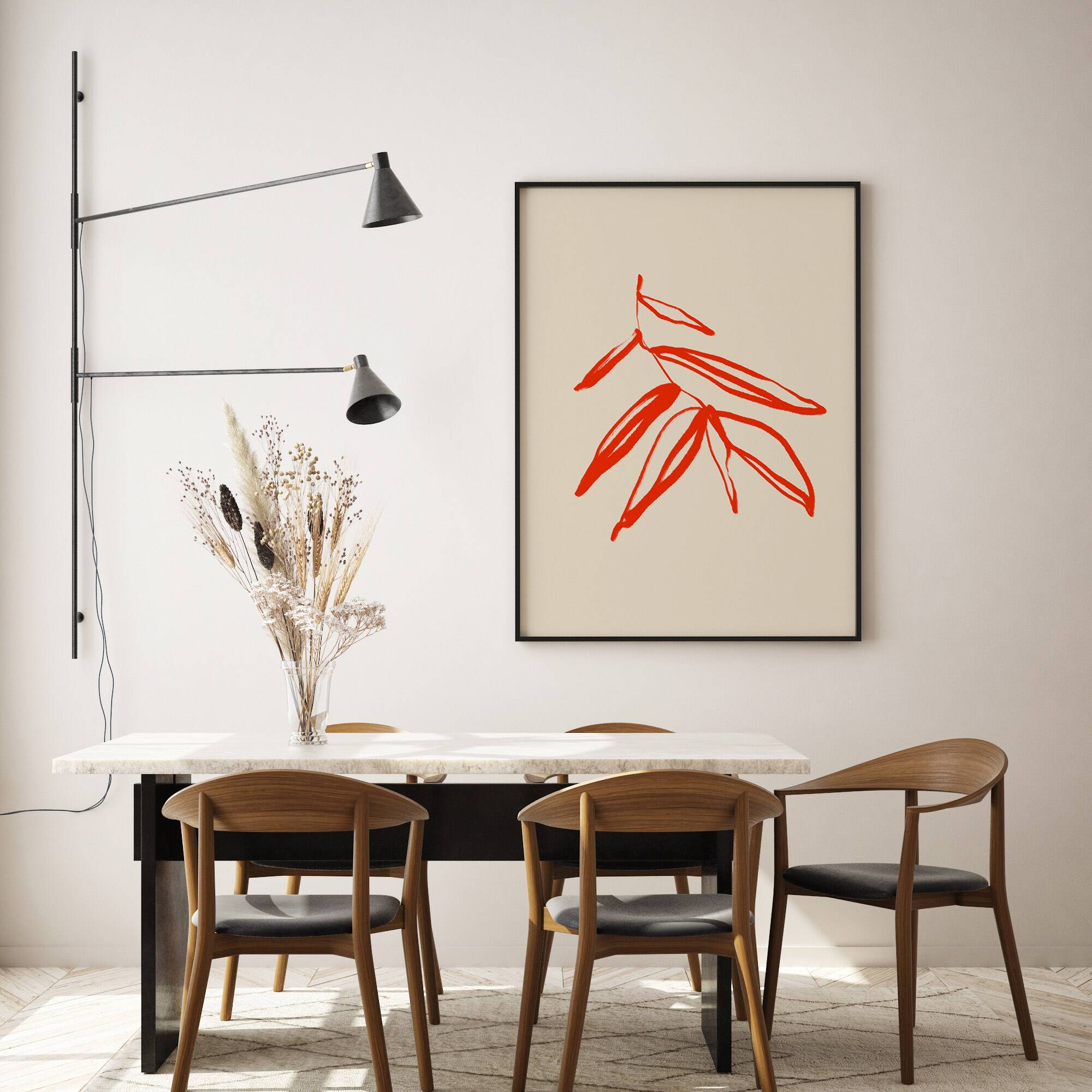 Botanical illustration giclee print, 50x70