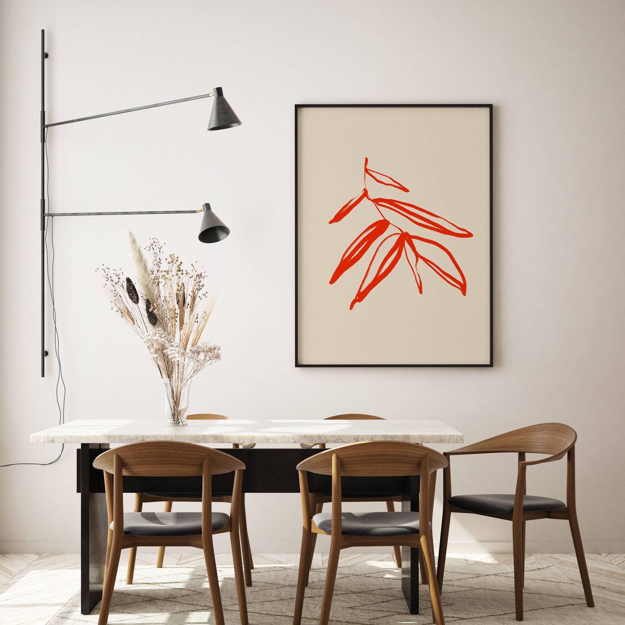 Botanical illustration giclee print, 50x70