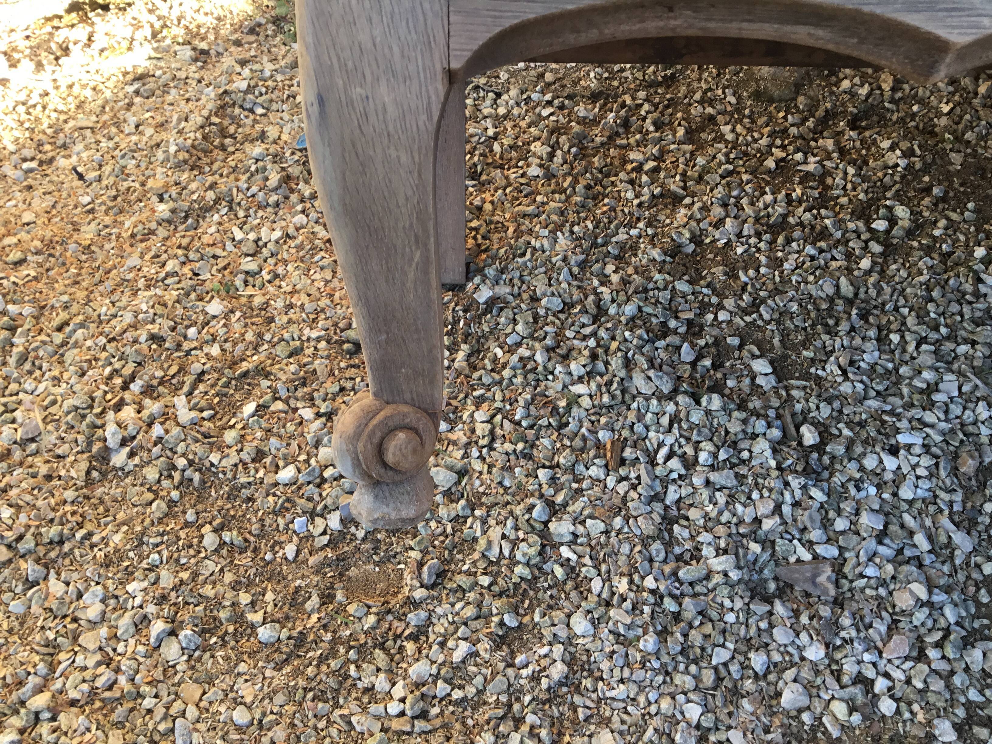 Louis XV style chest of drawers in stripped oak