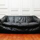 Leather Sloop sofa by Michel Ducaroy for Ligne Roset, France, 1970.