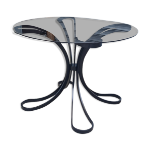 table space age en acier - verre