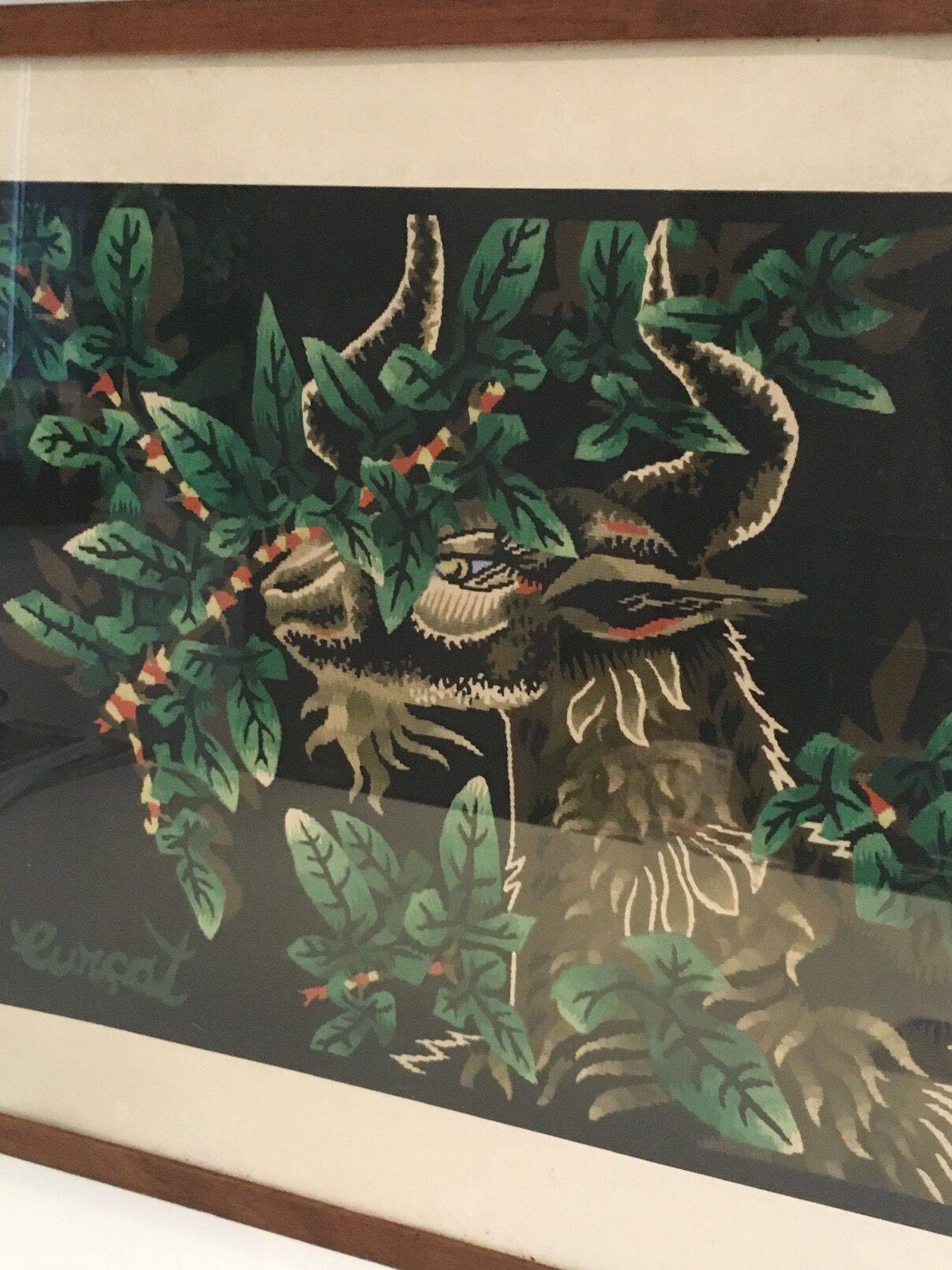 Print depicting a ram. French work signed by Jean Lurçat. Around 1970.