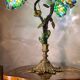 Original murano lamp in gilded bronze and metal with three lights, murano glass tulips 58x42