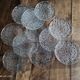 Set of 11 dessert plates in faceted glass