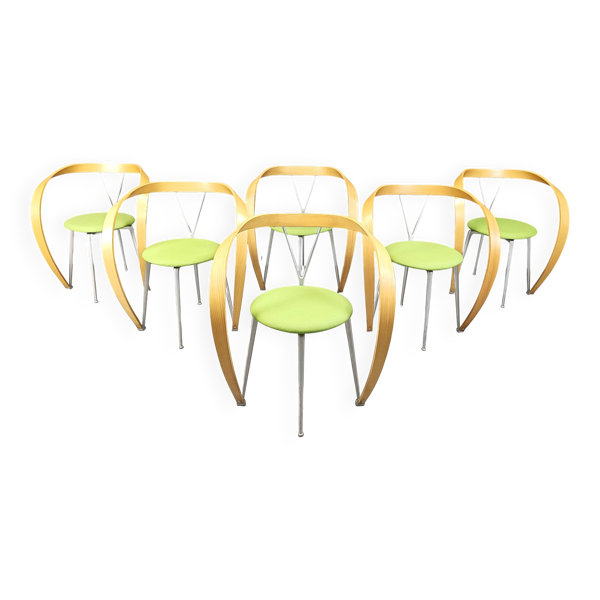 Chaises de salle à manger Revers par Andrea Branzi pour Cassina, 1993