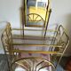 Complete dressing table, golden and vintage