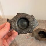 Indian Nepalese Buddhist Bronze Fish Vishnu Candle Holder Lantern