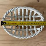Set of 2 woven ceramic baskets