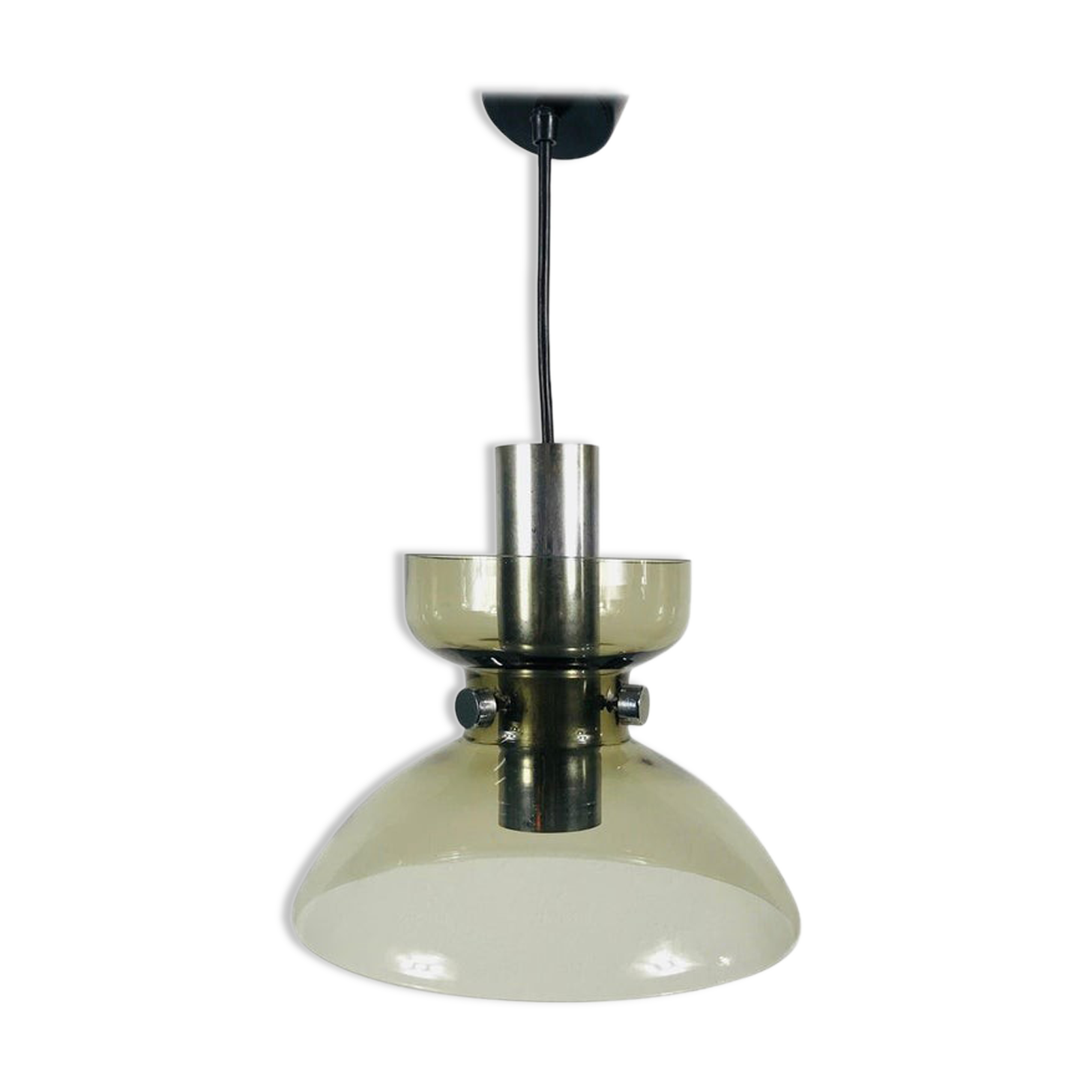 Suspension lamp made of rare glass from Limburg, 1970s