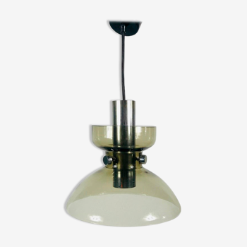 Suspension lamp made of rare glass from Limburg, 1970s