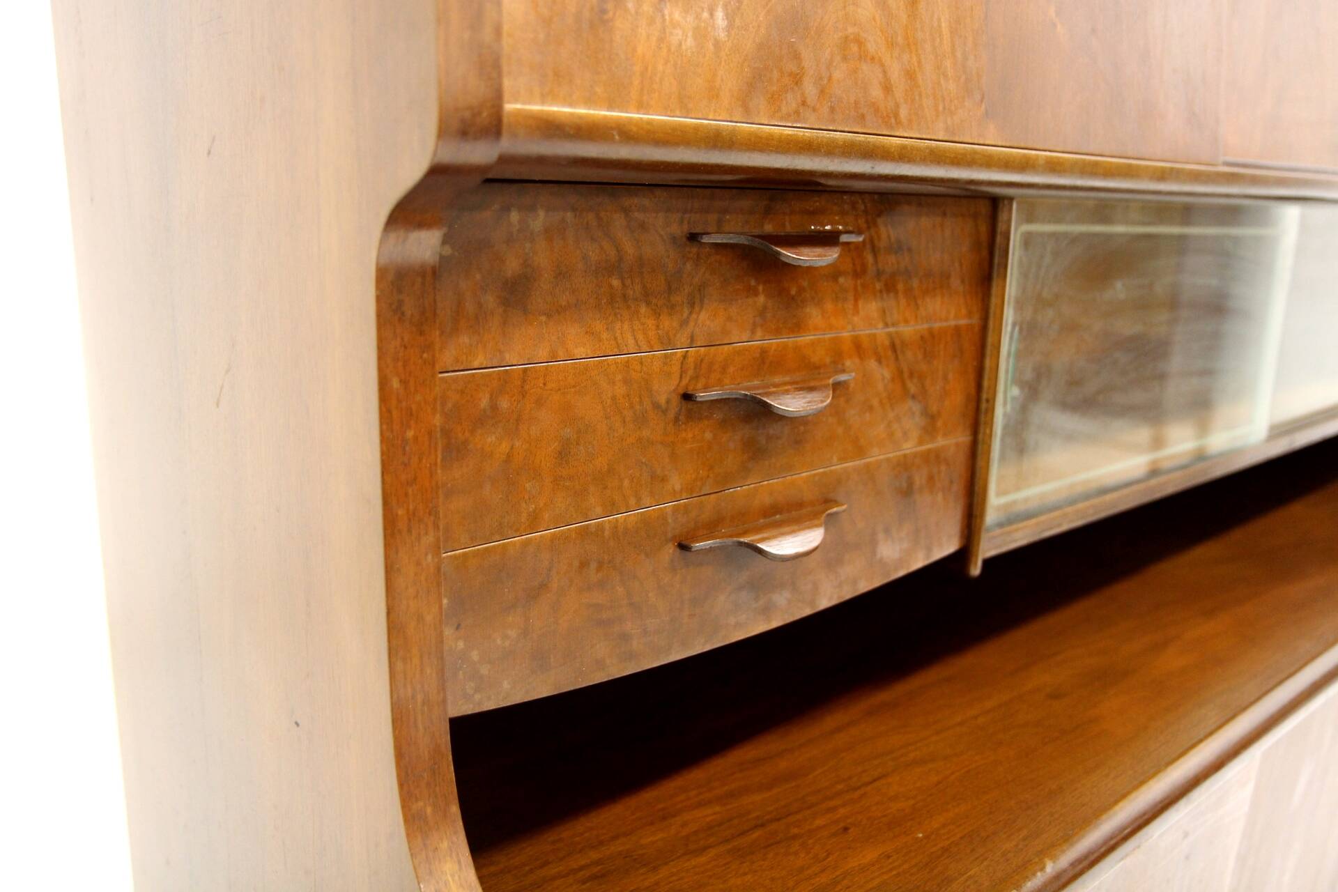 Scandinavian enfilade in walnut, Sweden, 1960