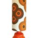 Supertone table lamp - orange opaline and vintage fabric