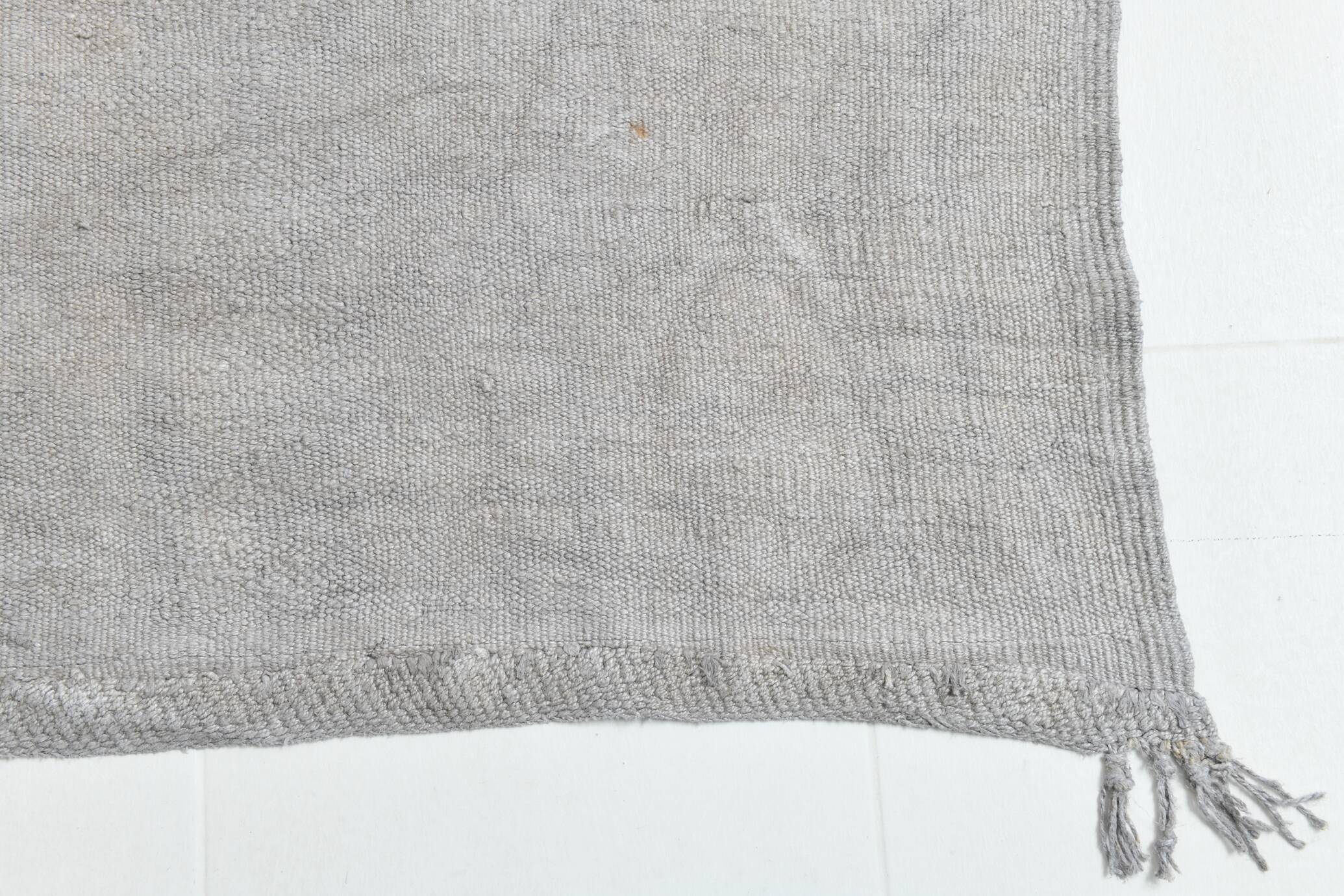 6x8 Silver & Gray Turkish Kilim Rug, 177x256Cm