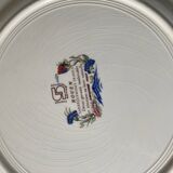 Polychrome plates Sarreguemines France Model Rouen
