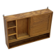 Vintage 1970s pinewood wall cabinet shelf wall unit