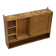 Vintage 1970s pinewood wall cabinet shelf wall unit