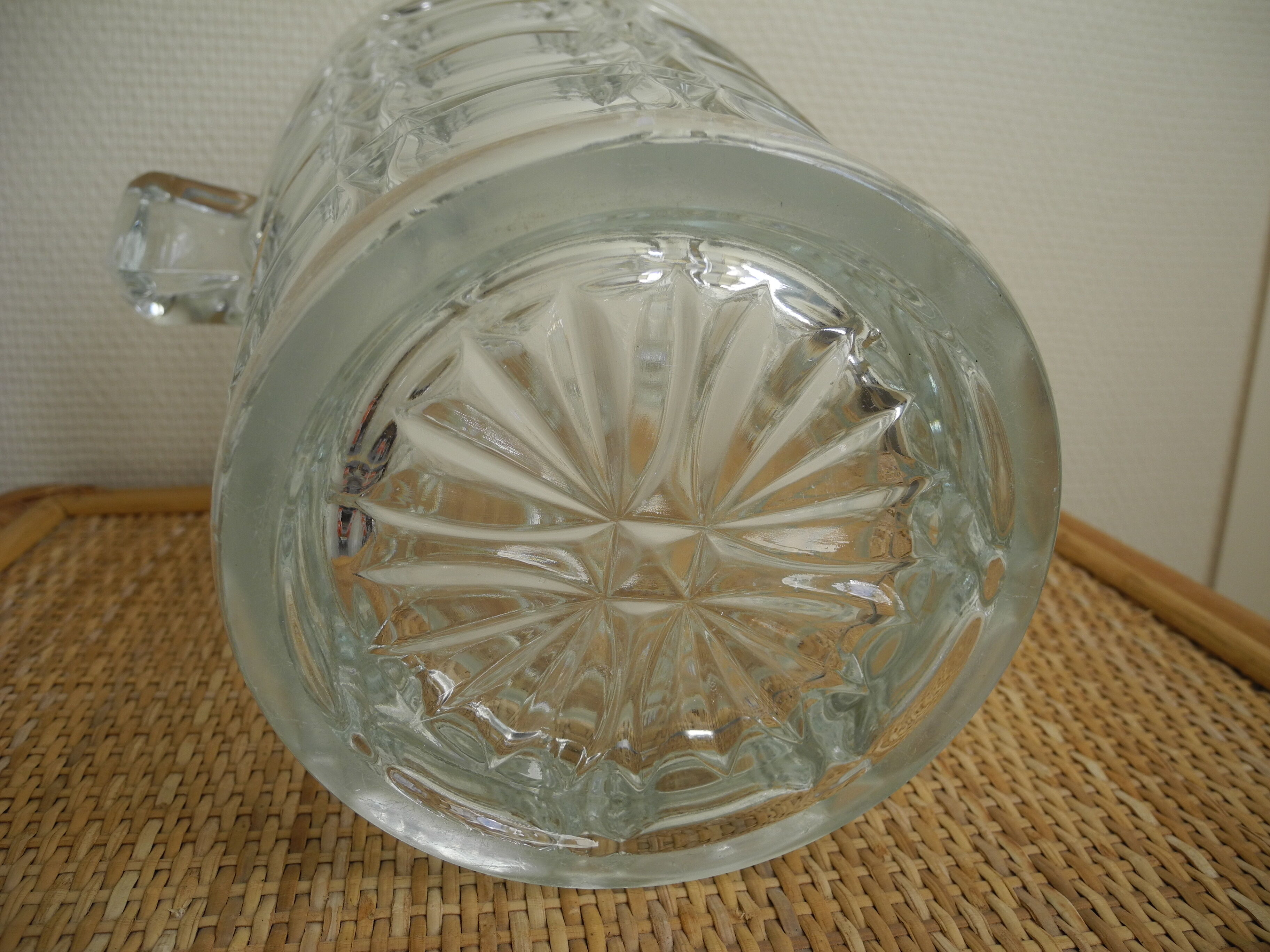 Molded glass champagne bucket