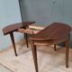 Table demi lune en acajou