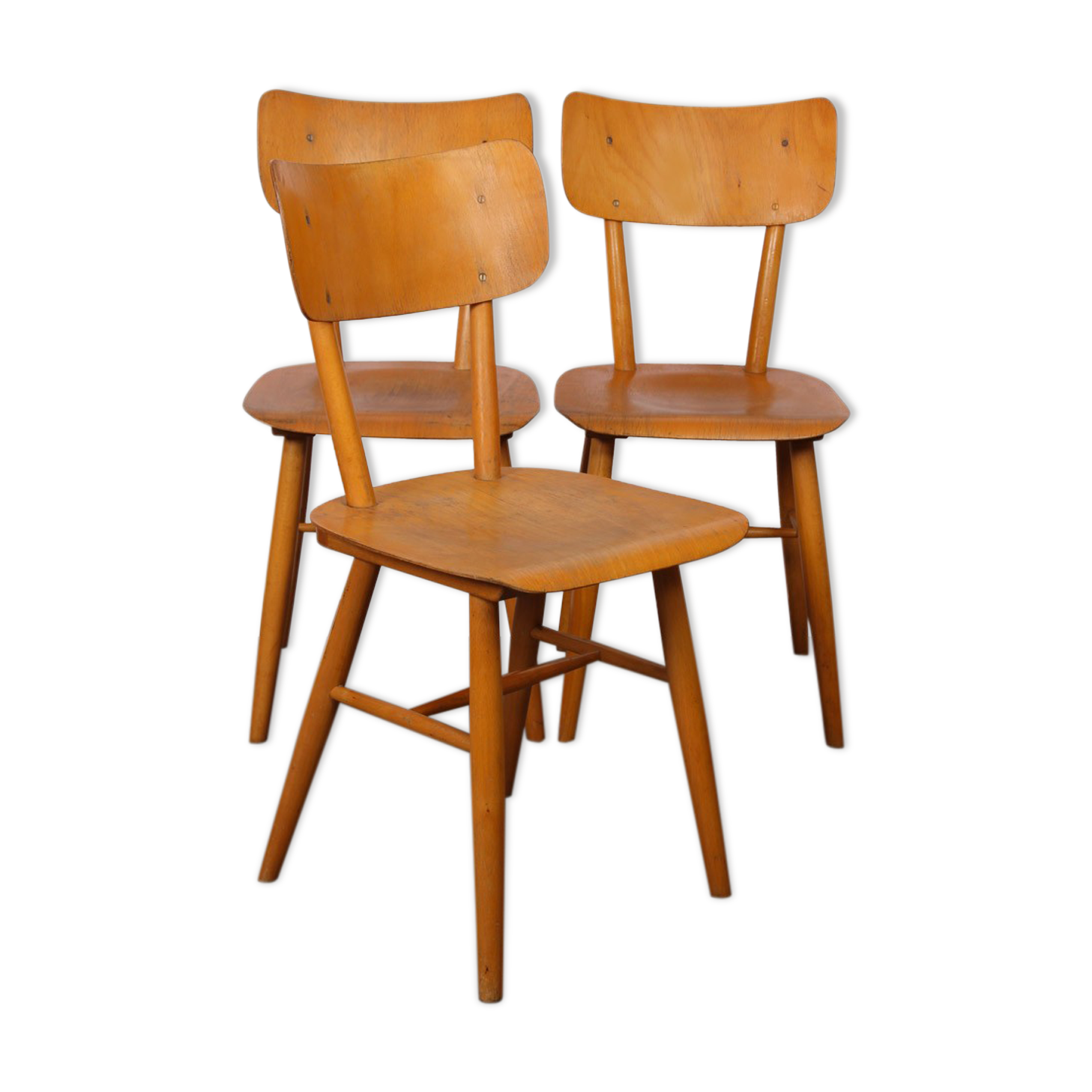 Ensemble de 3 chaises vintage d'Europe de l'Est, 1960