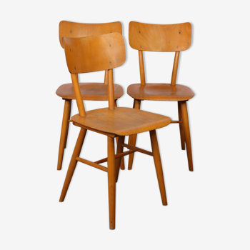 Ensemble de 3 chaises vintage d'Europe de l'Est, 1960