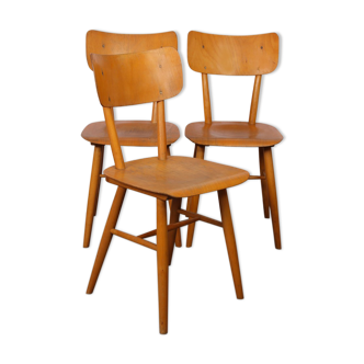 Set of 3 vintage chairs from Eastern Europe, 1960