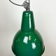 Industrial green enamel factory lamp with cast iron top, 1960s