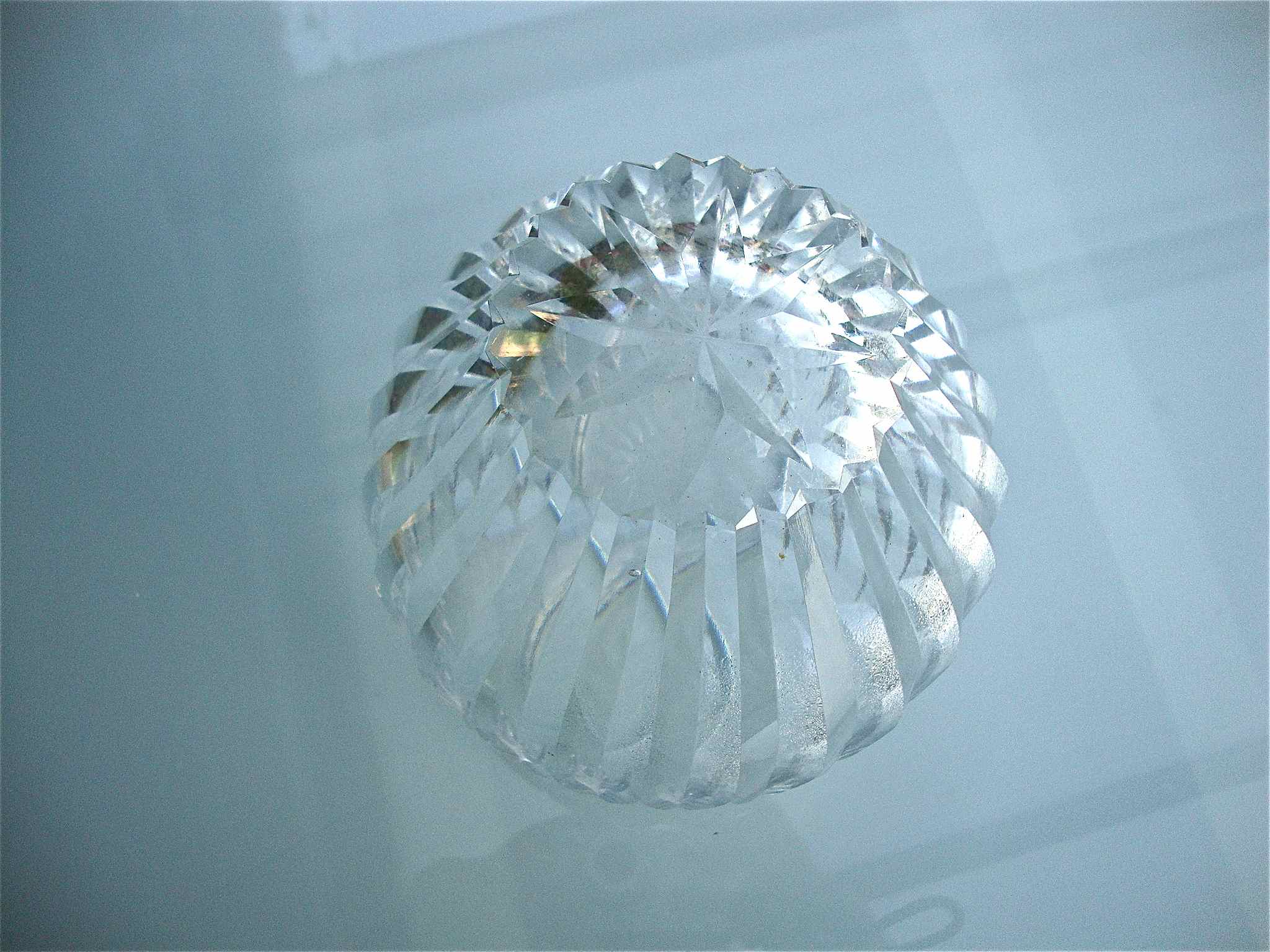 Cut crystal cup vase