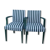 Pair of bridge armchairs