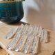 Set of 11 crystal knife holders