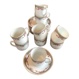 Série de 9 tasses anciennes