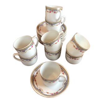 Series of 9 antique cups