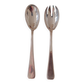 Silver-plated metal salad servers, 125g, hallmark to be determined