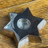 Pair of candlesticks, Star of David, silver-plated metal