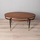 Table basse vintage en bois des années 60, design italien