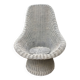 White rattan armchair