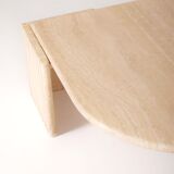 Travertine coffee table in eye shape, 1970s
