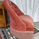 Fauteuil crapaud velours rose
